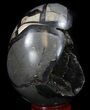 Septarian Dragon Egg Geode - Crystal Filled #37381-3
